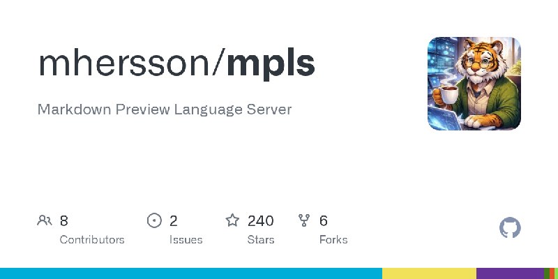 GitHub - mhersson/mpls: Markdown Preview Language Server