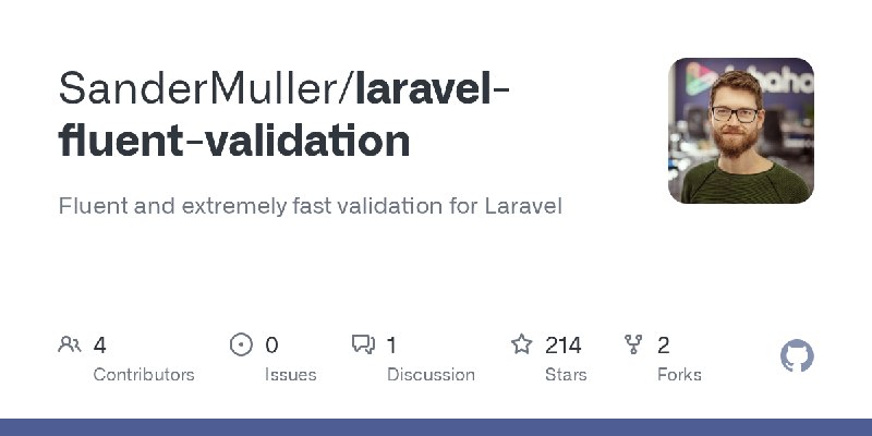 GitHub - SanderMuller/laravel-fluent-validation: Fluent and extremely fast validation for Laravel