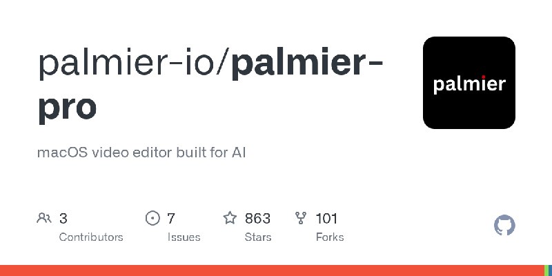 GitHub - palmier-io/palmier-pro: macOS video editor built for AI