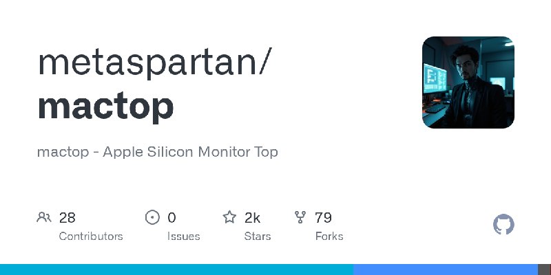 GitHub - metaspartan/mactop: mactop - Apple Silicon Monitor Top