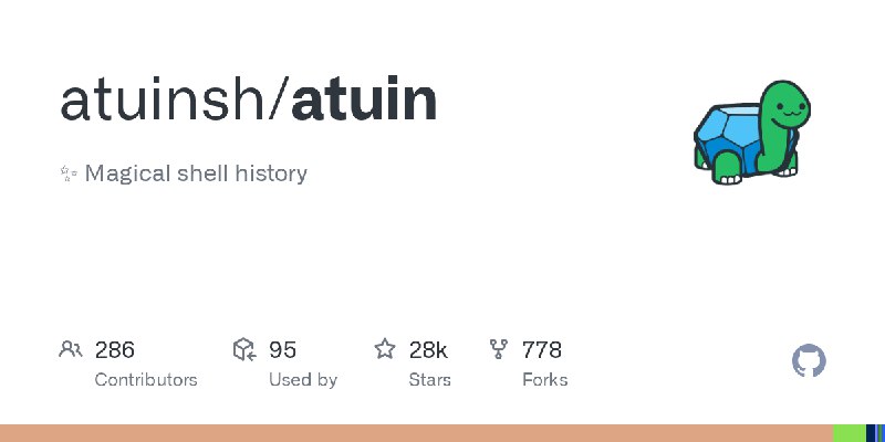 GitHub - atuinsh/atuin: ✨ Magical shell history