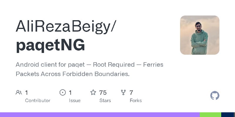 GitHub - AliRezaBeigy/paqetNG: Android client for paqet — Root Required — Ferries Packets Across Forbidden Boundaries.