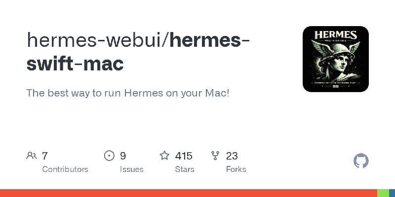 GitHub - hermes-webui/hermes-swift-mac: The best way to run Hermes on your Mac!