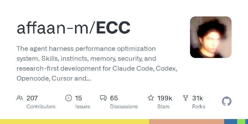 GitHub - affaan-m/ECC: The agent harness performance optimization system. Skills, instincts, memory, security, and research-first…