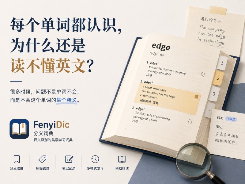 背单词更要背释义，FenyiDic 让你记住「熟悉的陌生人」 - 少数派