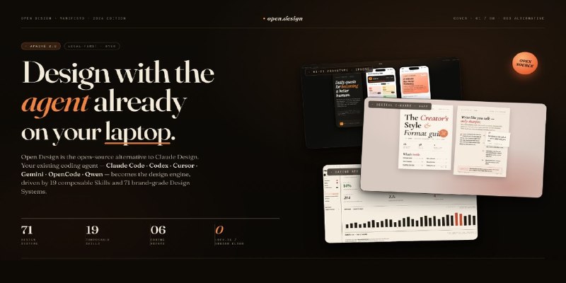 GitHub - nexu-io/open-design: 🎨 The Vibe Design Workspace & the open-source Claude Design alternative. 🖥️ Local-first desktop app.…