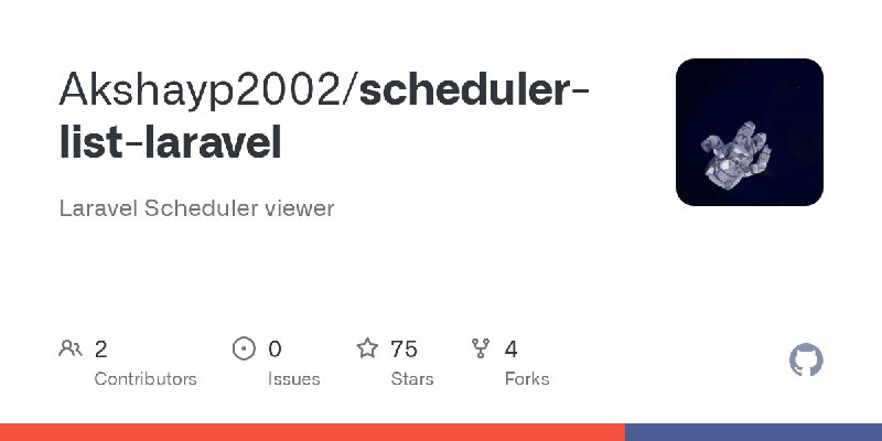 GitHub - Akshayp2002/scheduler-list-laravel: Laravel Scheduler viewer