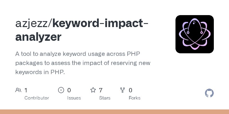 GitHub - azjezz/keyword-impact-analyzer: A tool to analyze keyword usage across PHP packages to assess the impact of reserving…