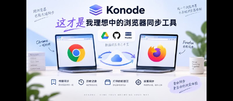Konode – 这才是我理想中的浏览器同步工具 - 小众软件