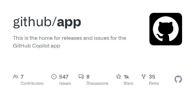 GitHub - github/app: This is the home for releases and issues for the GitHub Copilot app