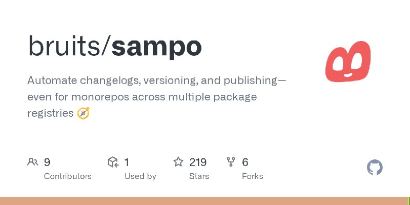 GitHub - bruits/sampo: Automate changelogs, versioning, and publishing—even for monorepos across multiple package registries 🧭