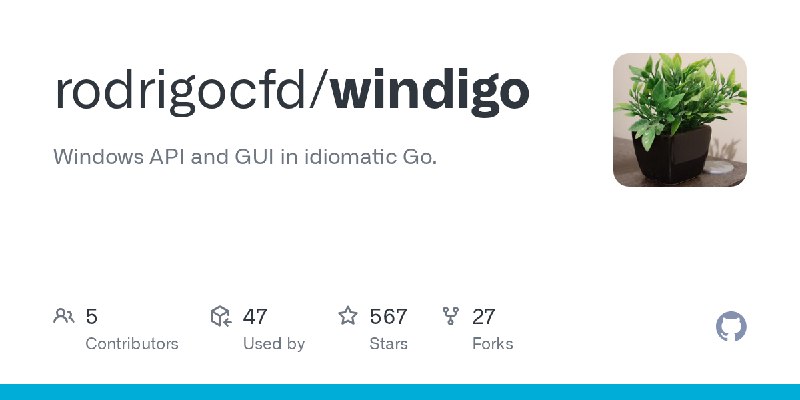 GitHub - rodrigocfd/windigo: Windows API and GUI in idiomatic Go.