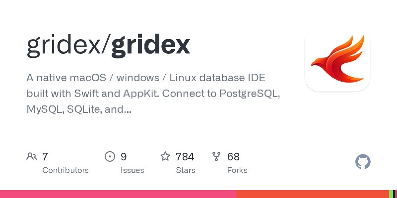 GitHub - gridex/gridex: A native macOS / windows / Linux database IDE built with Swift and AppKit. Connect to PostgreSQL, MySQL…